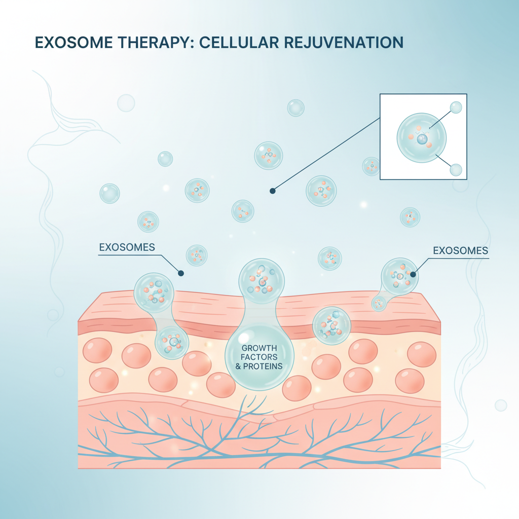 Exosome therapy for skin rejuvenation