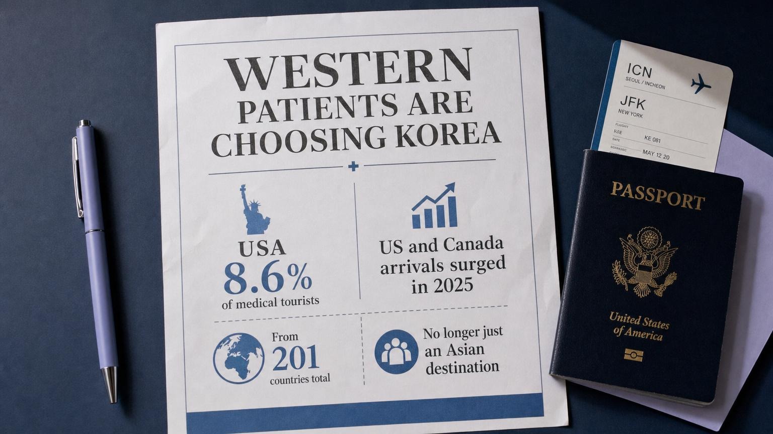Western patients choosing Korea: US 8.6%, US and Canada surged