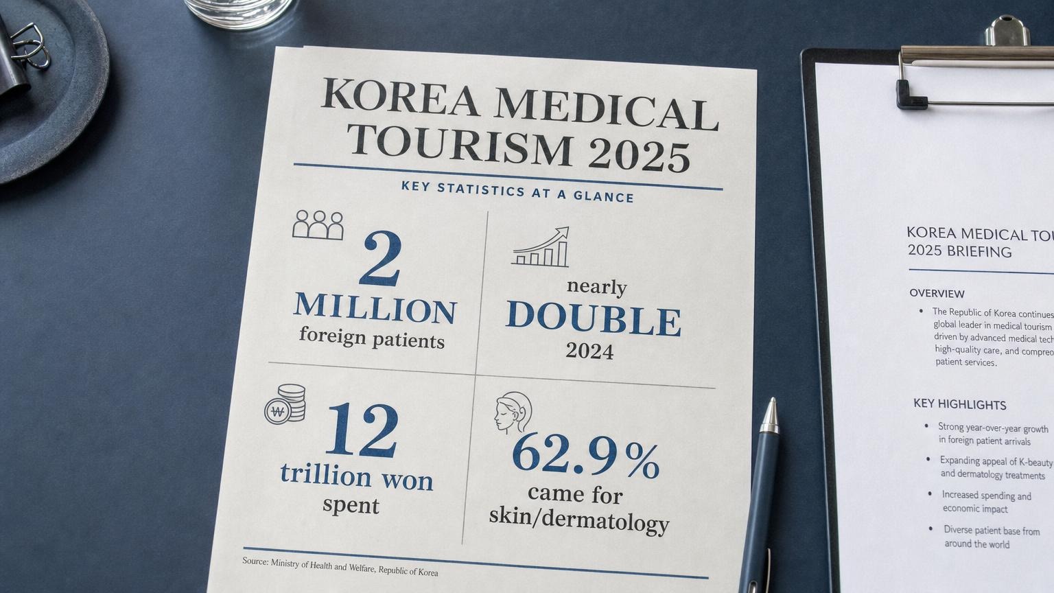 Korea medical tourism 2025: 2 million patients, 12 trillion won, 62.9% dermatology
