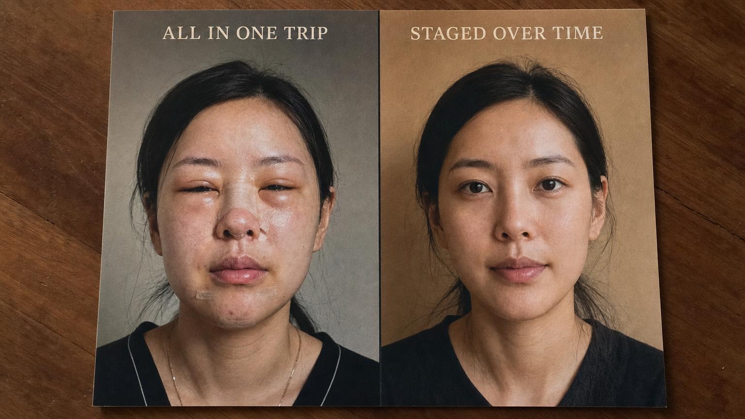 One trip vs staged sequencing split scene
