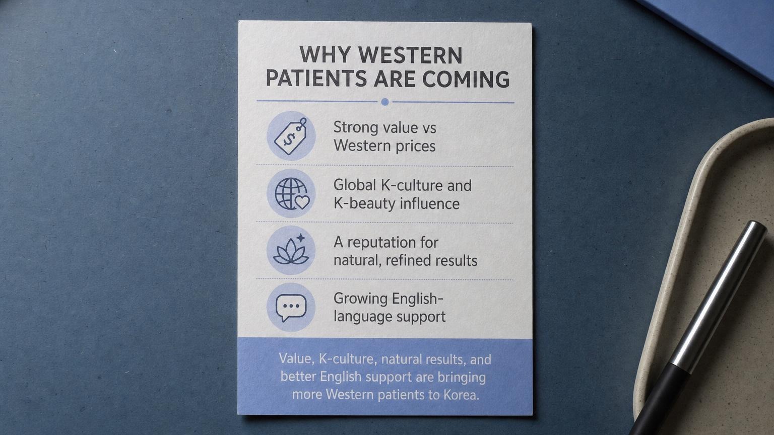 Why Western patients are coming: value, K-culture, natural results, English support