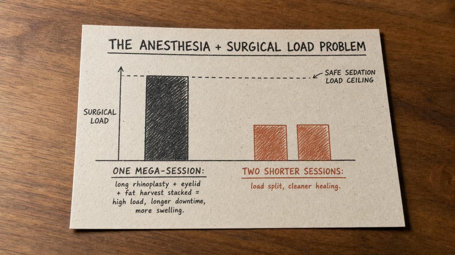 Anesthesia and surgical load problem stacking procedures