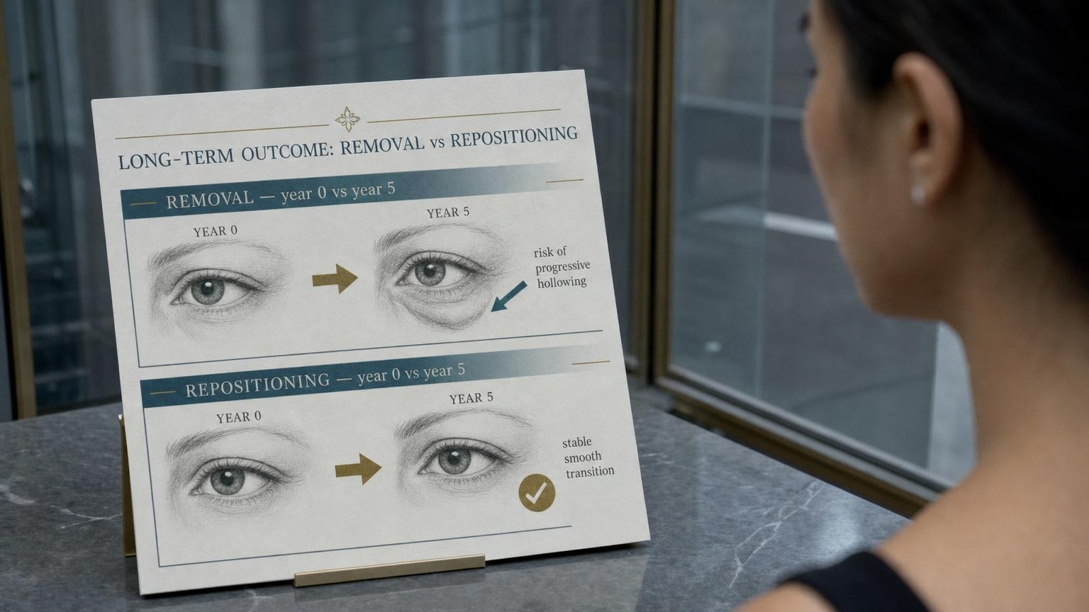 Removal vs repositioning aging comparison year 0 to year 5