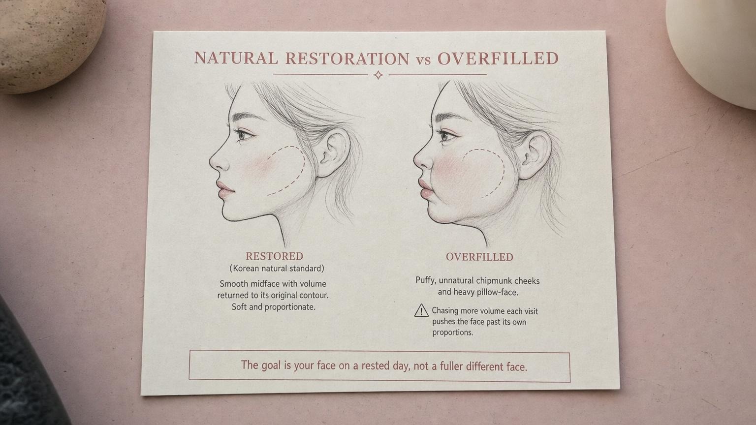 Natural volume restoration vs overfilled pillow-face: the Korean natural standard