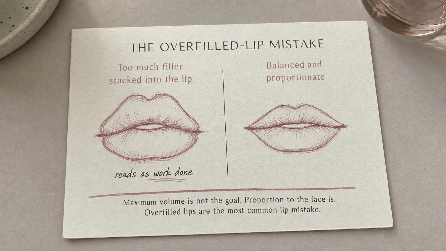The overfilled-lip mistake: duck-like over-projected vs balanced proportionate