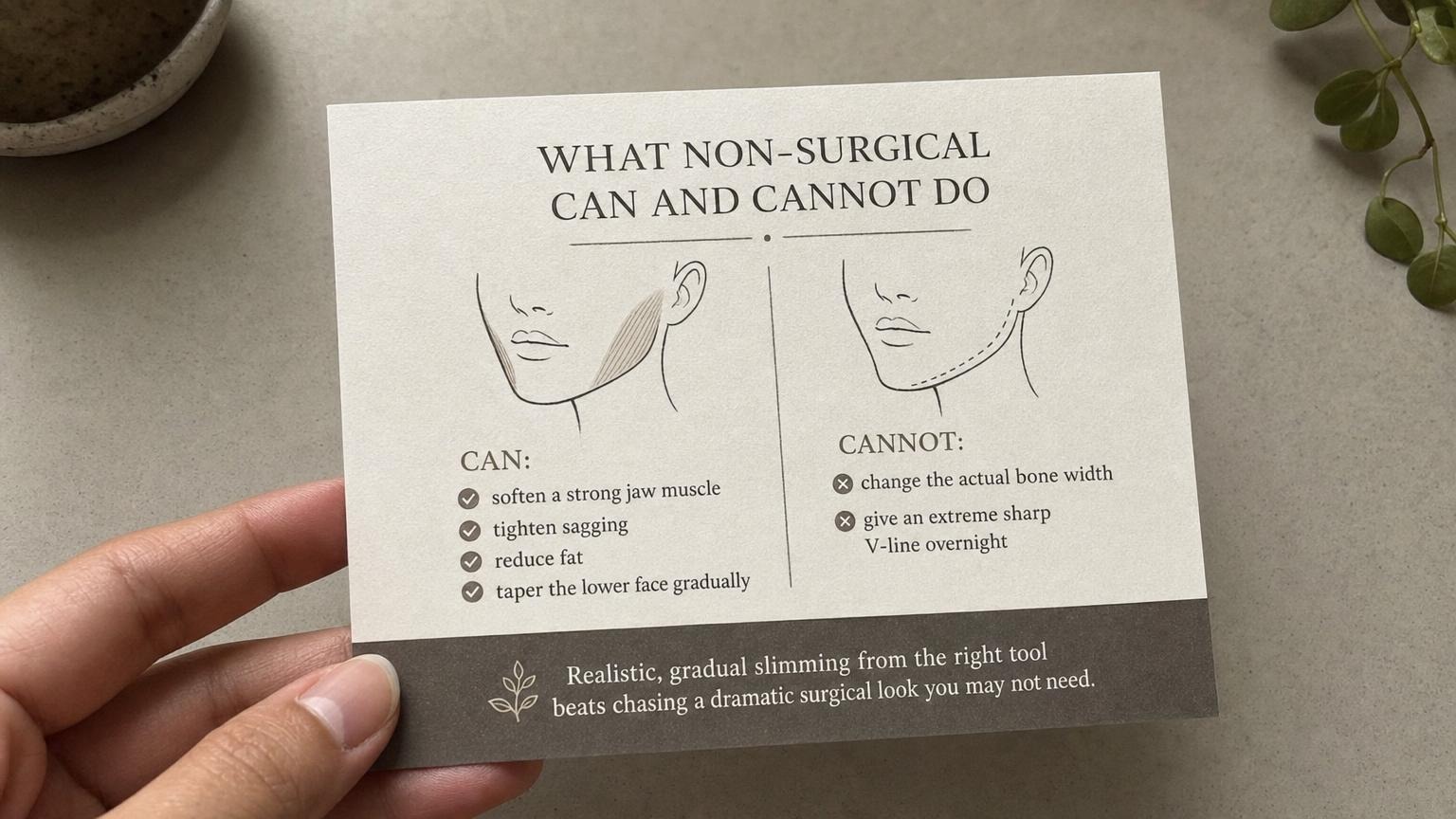 What non-surgical face slimming can and cannot do