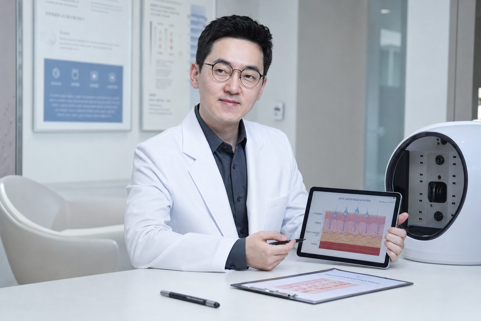 Dr. Jung Min Su at Link Plastic Surgery matching skin booster to concern