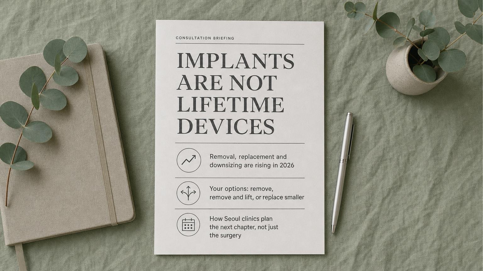 Implants are not lifetime devices: removal, replacement and downsizing in Korea 2026