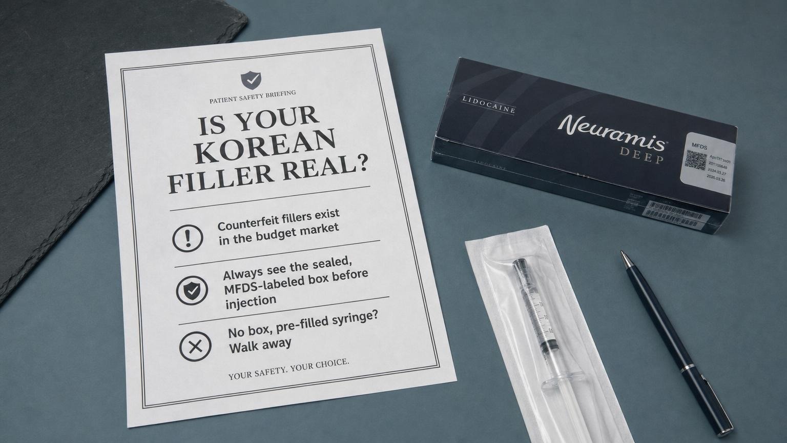 Is your Korean filler real? See the sealed MFDS-labeled box
