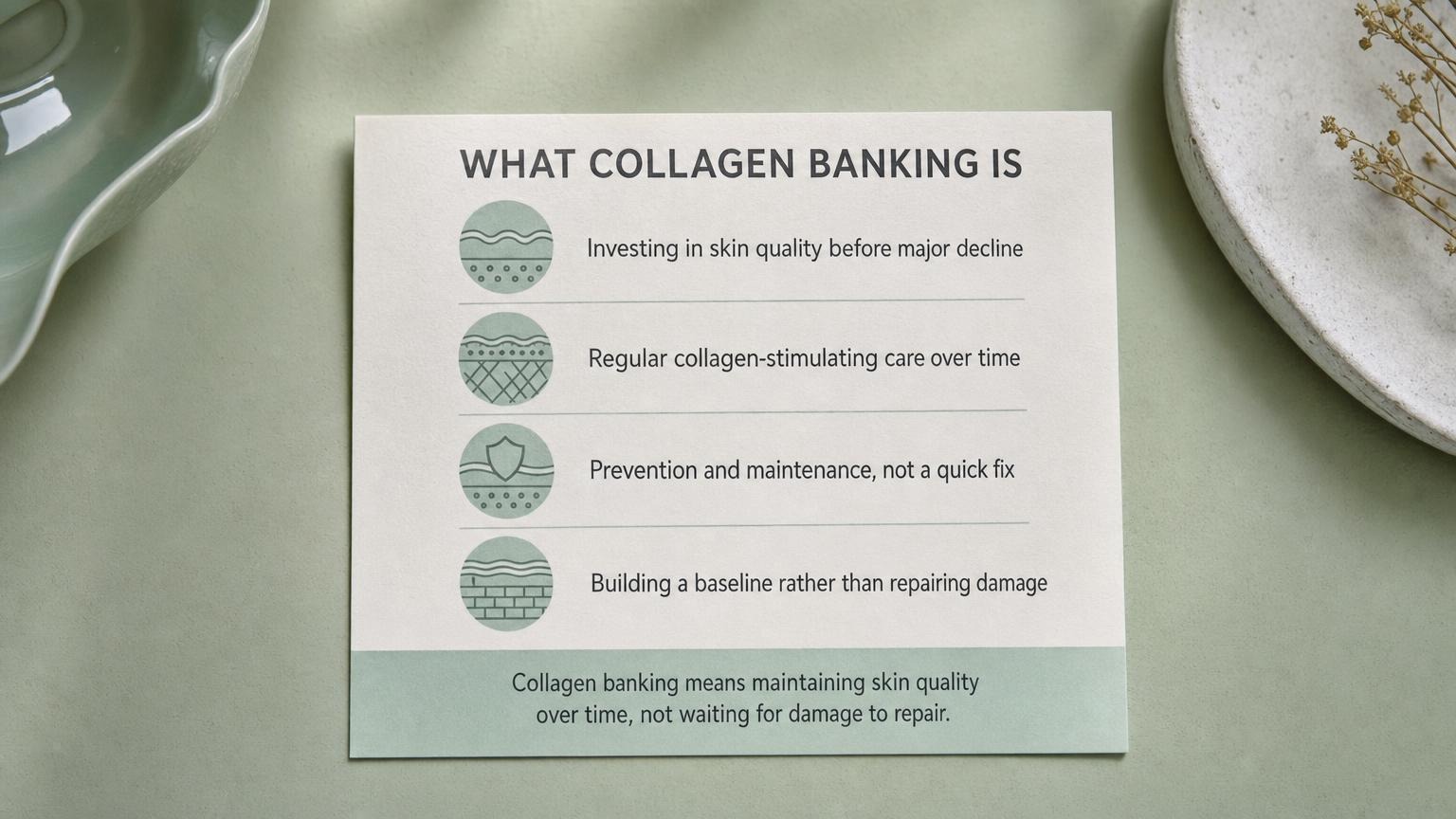 What collagen banking is: maintaining skin quality over time, not waiting for damage