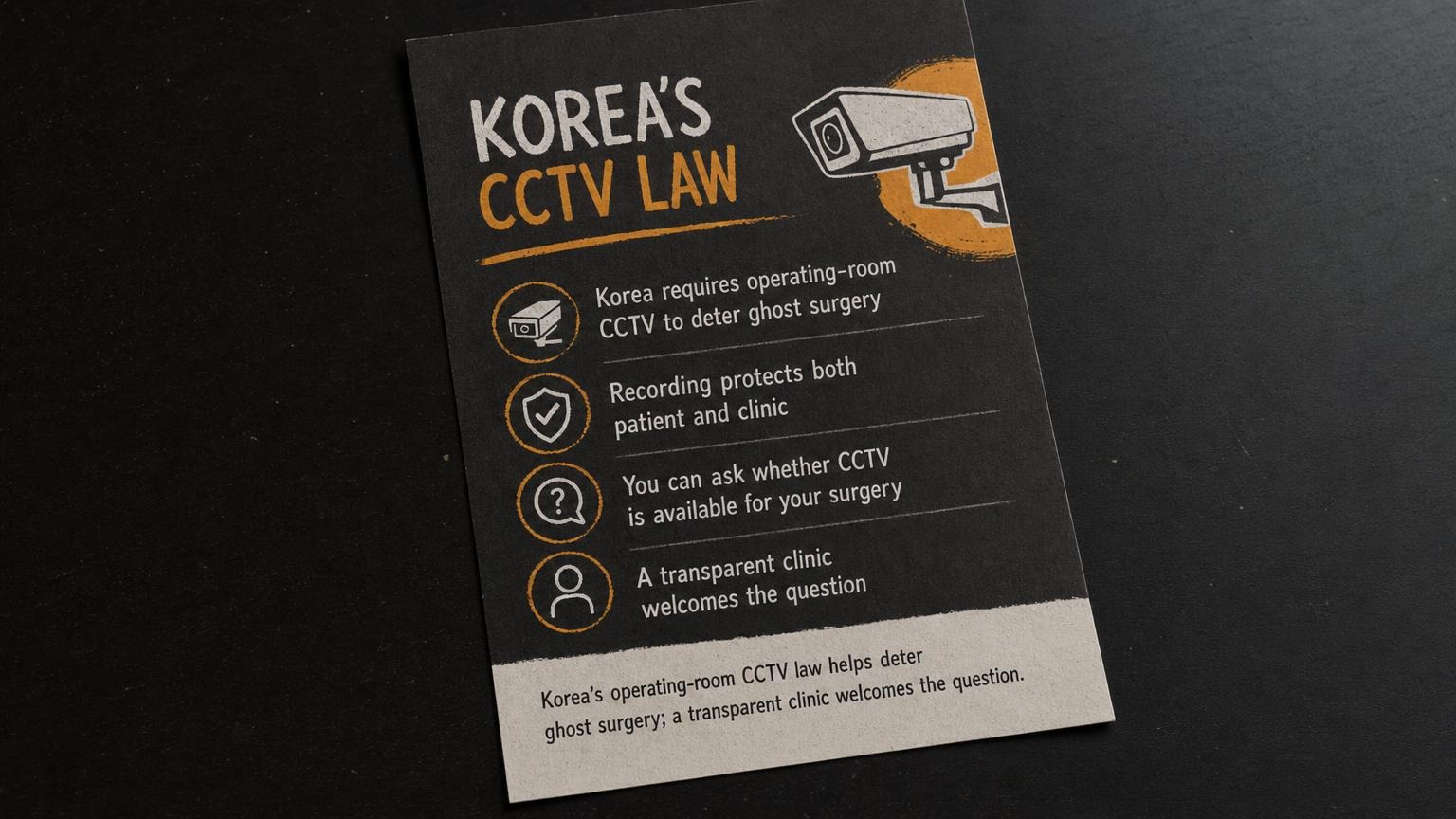 Korea's CCTV law: operating-room recording helps deter ghost surgery